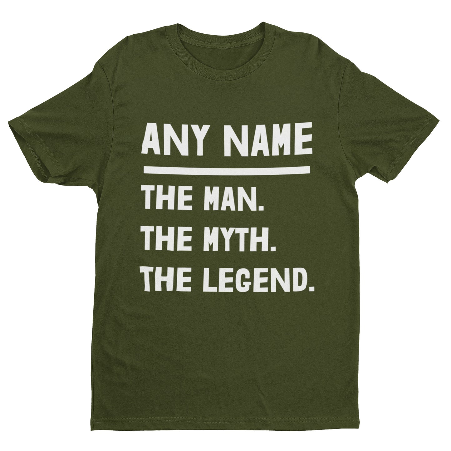 Personalised "The Man. The Myth. The Legend." T-Shirt – Custom Name Gift