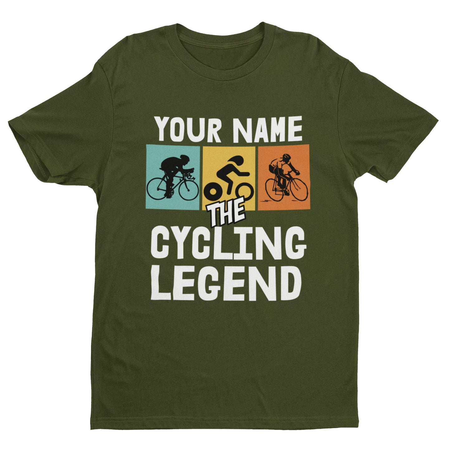 Your Name – The Cycling Legend Personalised T‑Shirt (Unisex S–6XL)