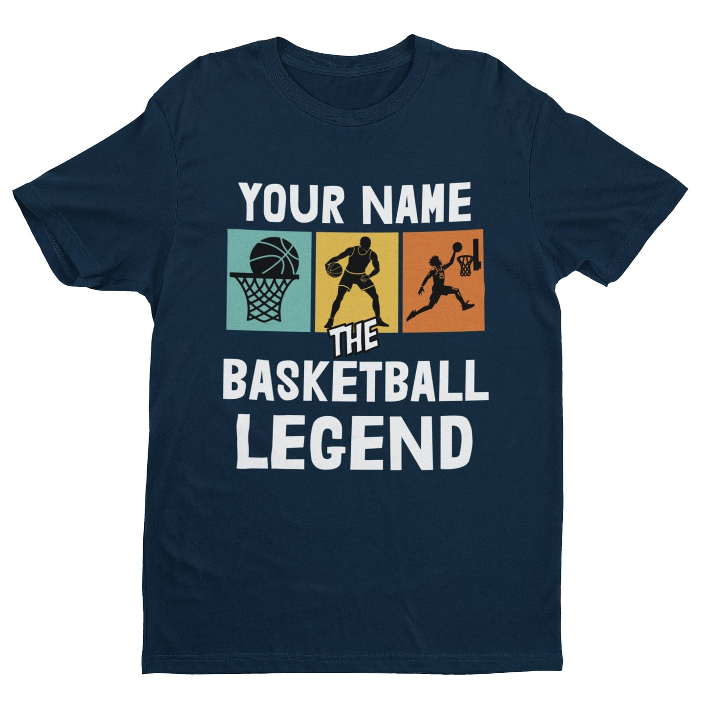 Your Name – The Basketball Legend Personalised T‑Shirt (Unisex S–6XL)