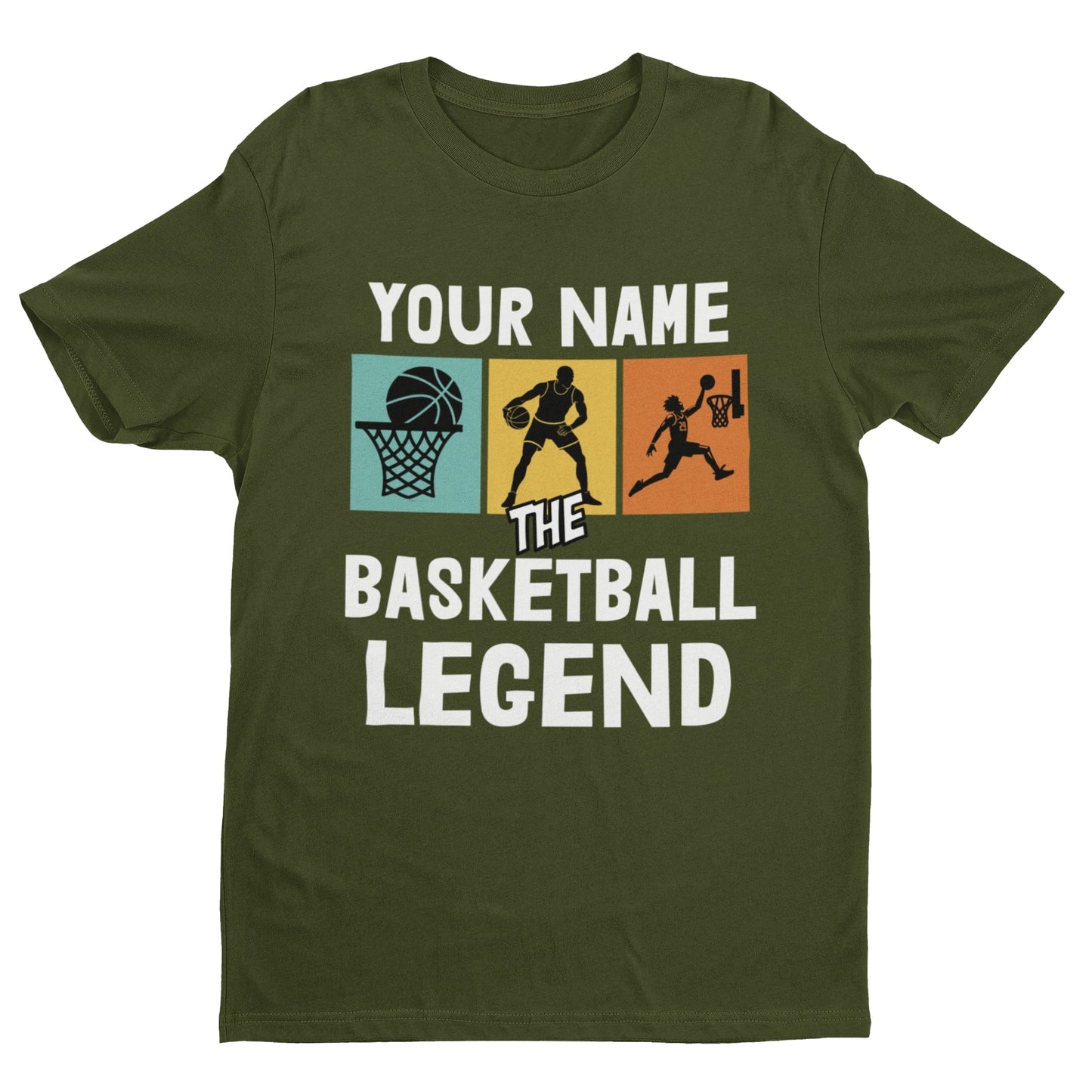 Your Name – The Basketball Legend Personalised T‑Shirt (Unisex S–6XL)