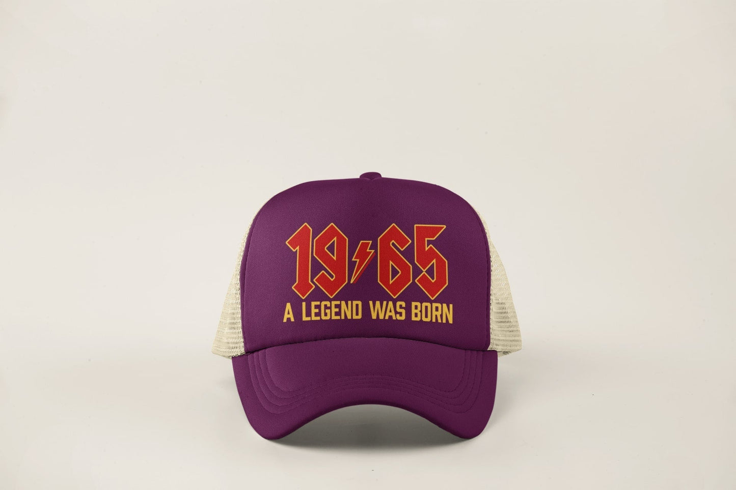 60th Birthday Gifts 2025 Trucker Cap 1965 A Legend Was Born Retro RockGalaxy Tees