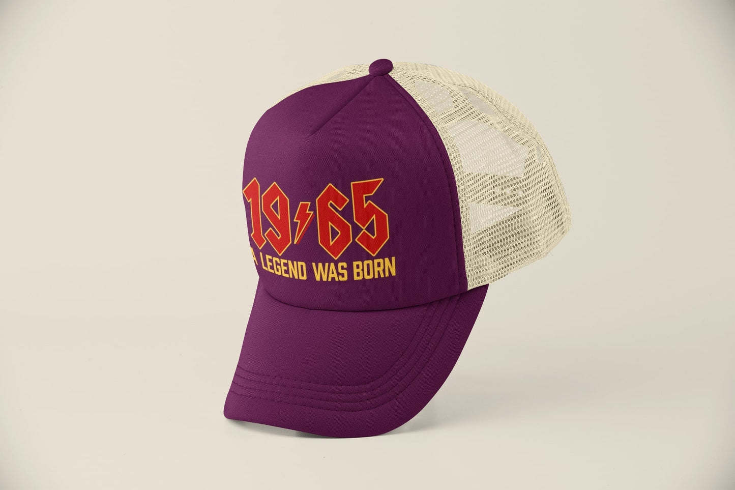 60th Birthday Gifts 2025 Trucker Cap 1965 A Legend Was Born Retro RockGalaxy Tees