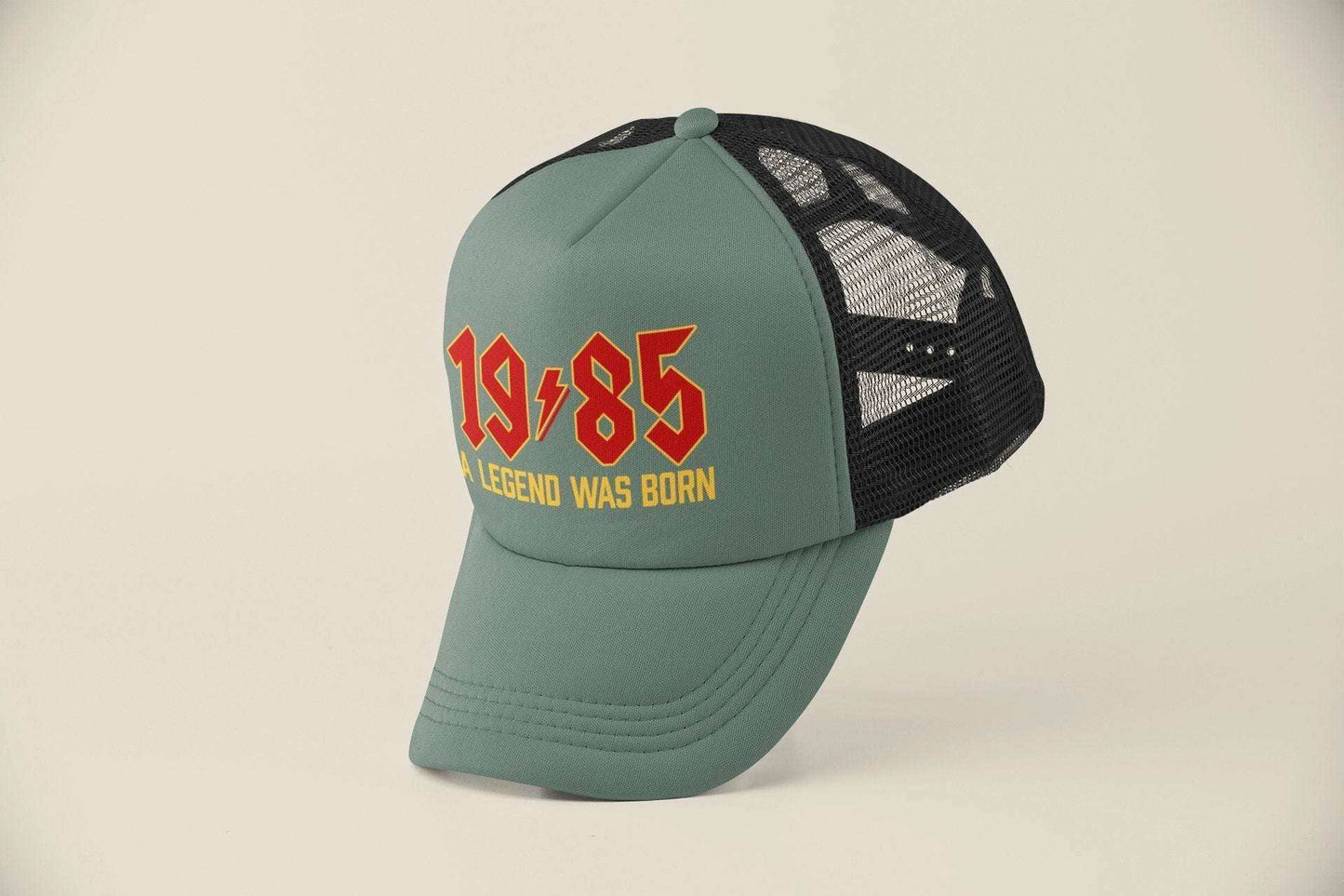 40th Birthday Gifts 2025 Trucker Cap 1985 A Legend Was Born Retro RockGalaxy Tees