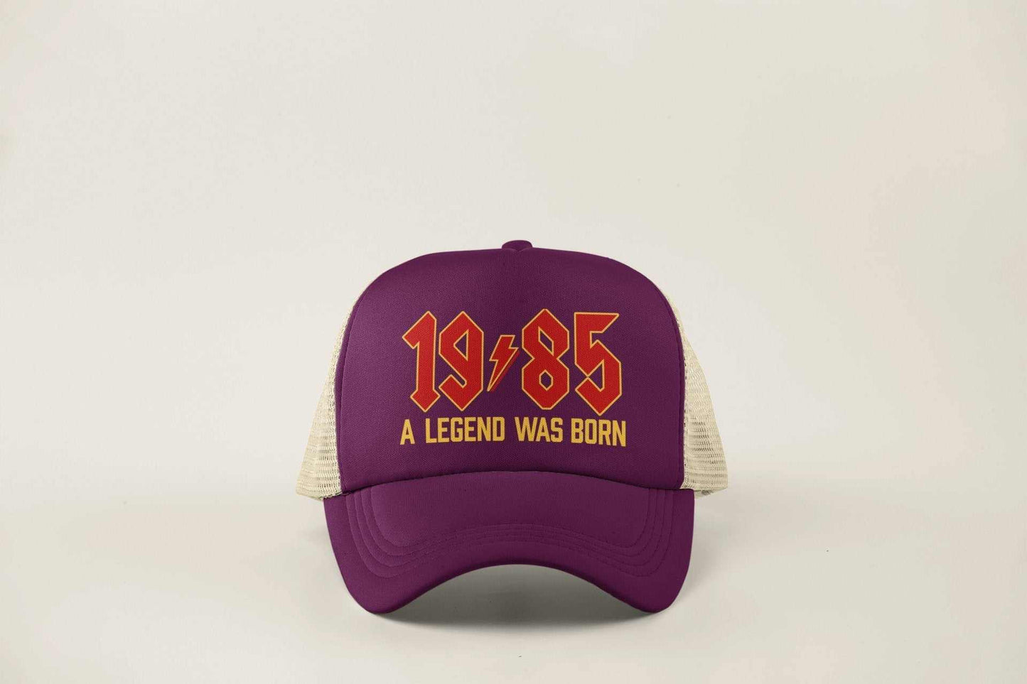 40th Birthday Gifts 2025 Trucker Cap 1985 A Legend Was Born Retro RockGalaxy Tees