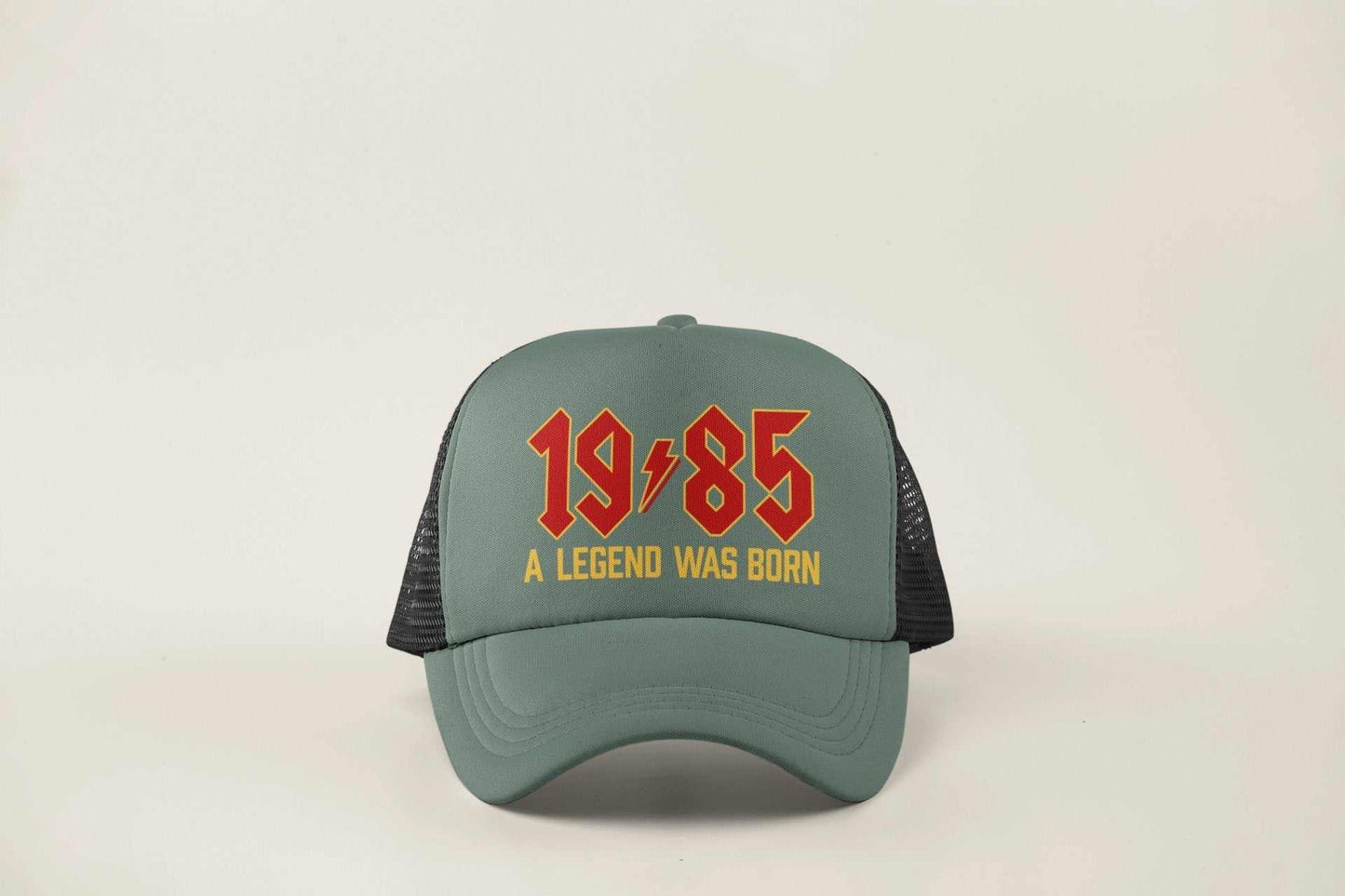40th Birthday Gifts 2025 Trucker Cap 1985 A Legend Was Born Retro RockGalaxy Tees