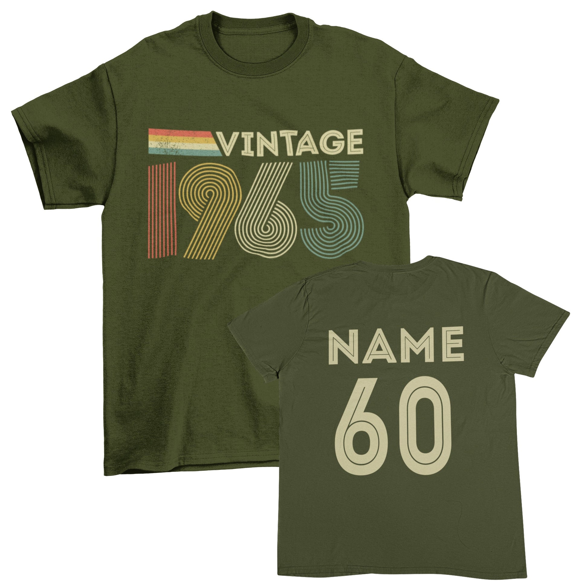 Personalised Vintage 1965 T-Shirt Custom 60th Birthday Gift For 2025 RGalaxy Tees