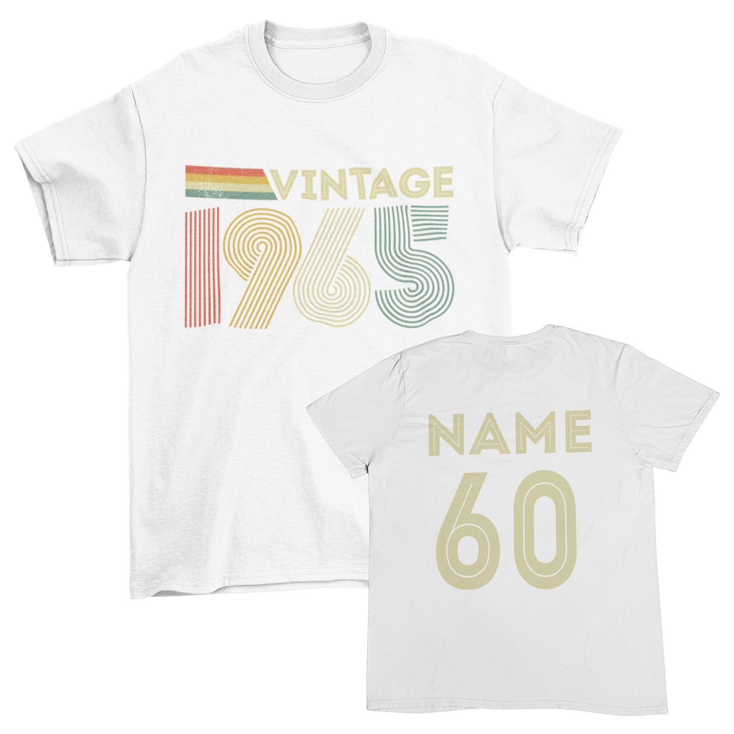 Personalised Vintage 1965 T-Shirt Custom 60th Birthday Gift For 2025 RGalaxy Tees