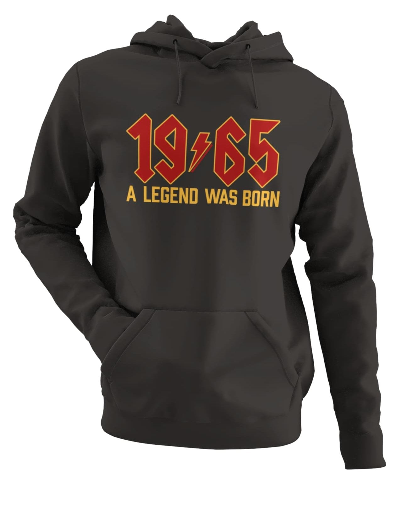 1965 A Legend Was Born 60th Birthday Hoodie For 2025 60th Rock Font ReGalaxy Tees