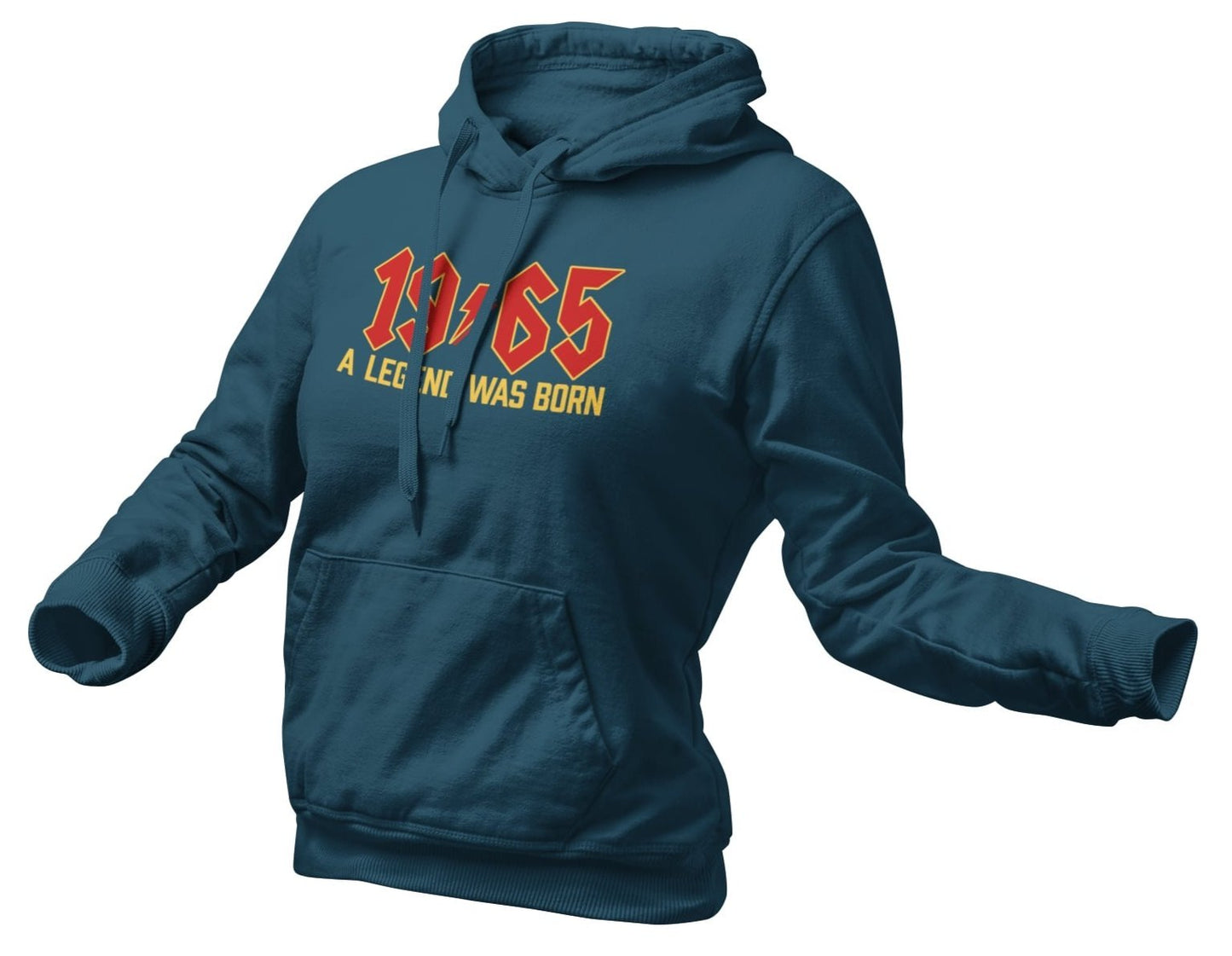 1965 A Legend Was Born 60th Birthday Hoodie For 2025 60th Rock Font ReGalaxy Tees