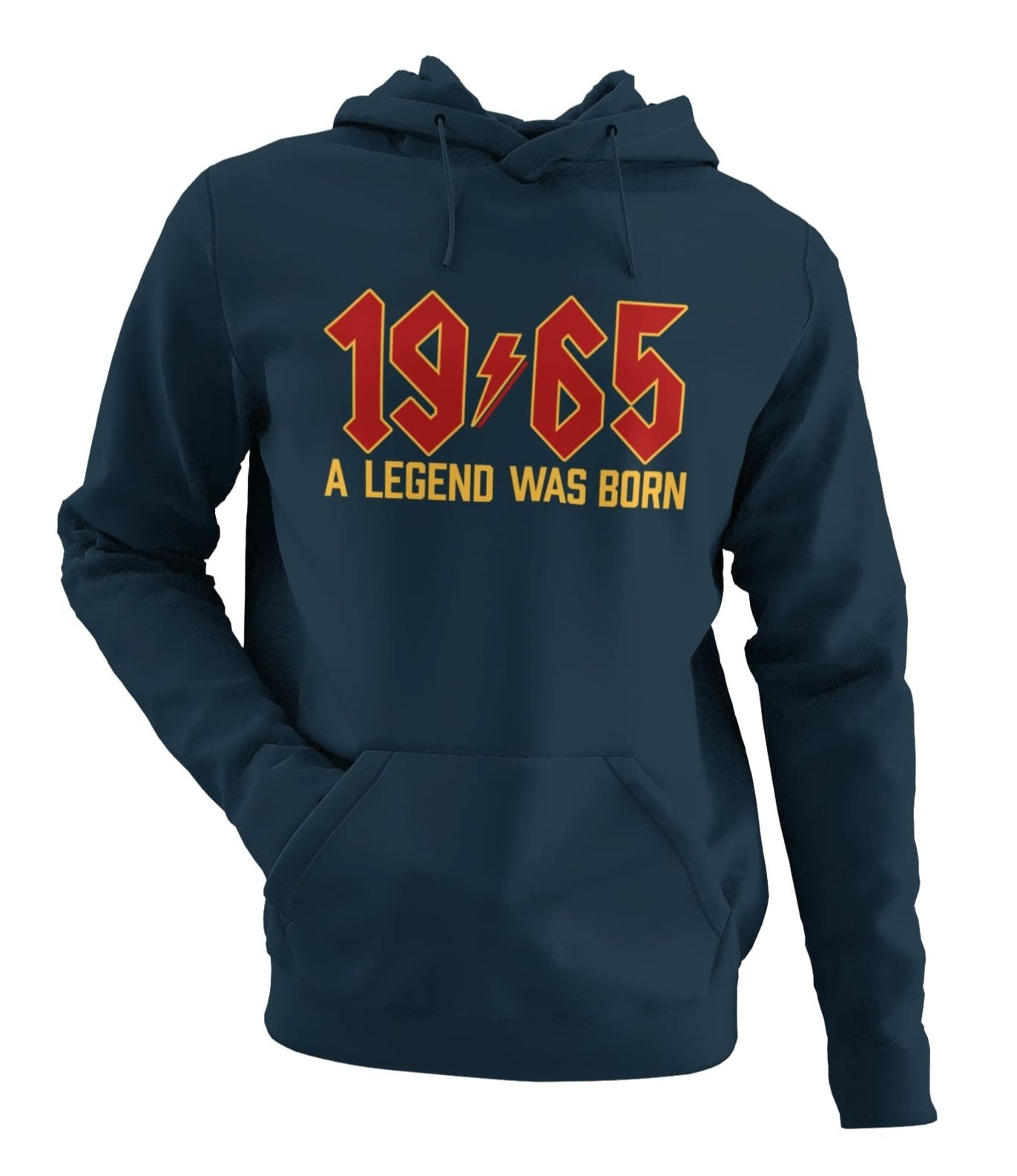 1965 A Legend Was Born 60th Birthday Hoodie For 2025 60th Rock Font ReGalaxy Tees