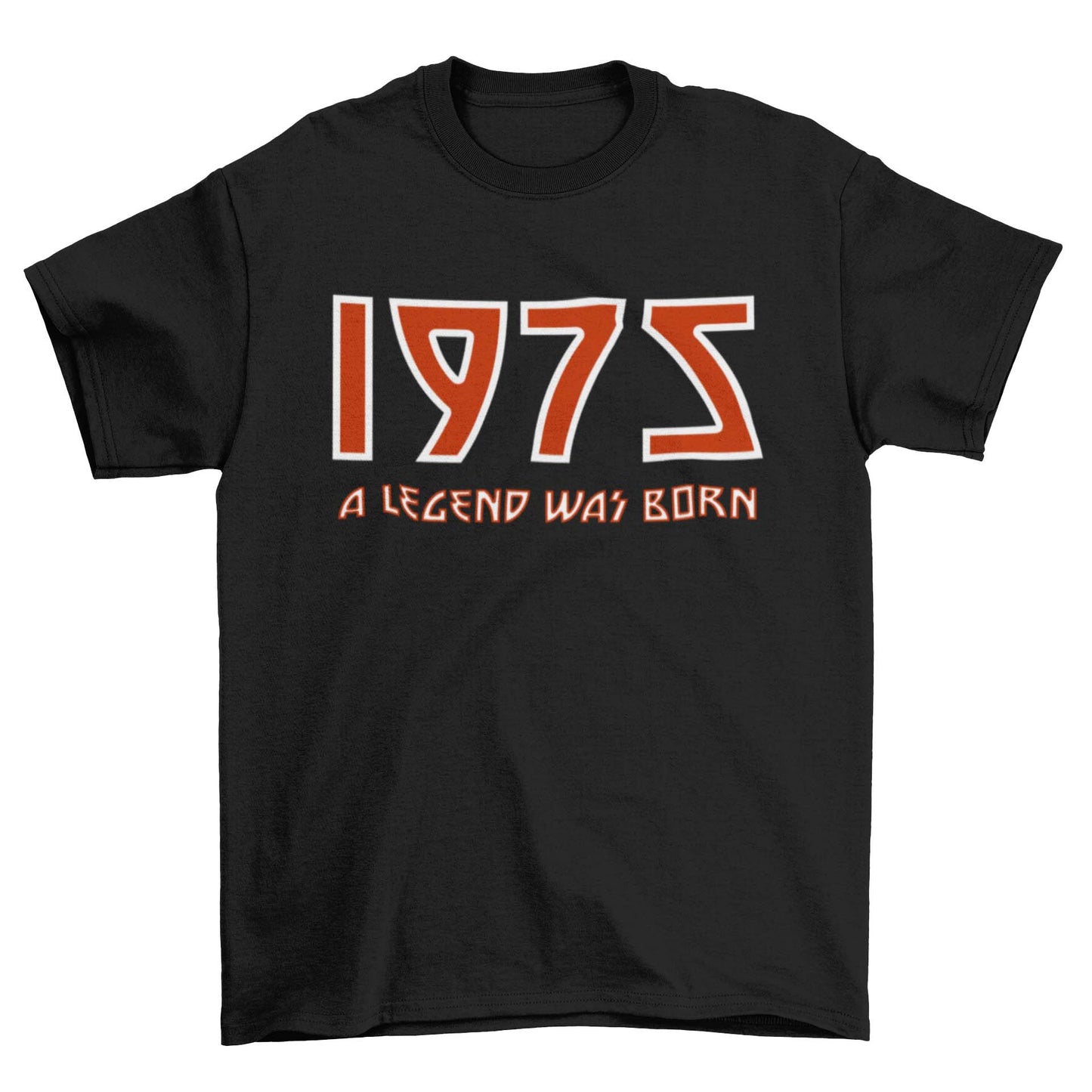 Funny 50th Birthday in 2025 T Shirt 1975 A Legend Was Born Rock Font Gift Idea