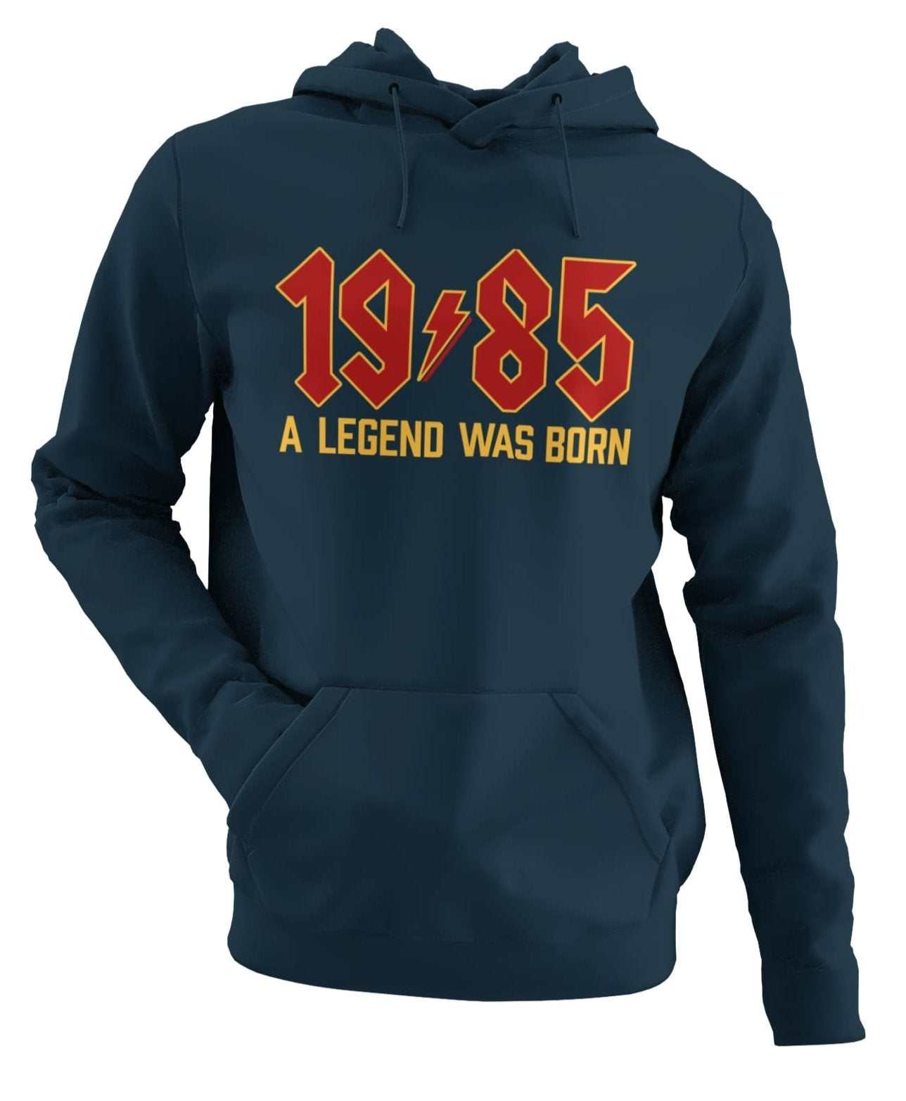 1985 A Legend Was Born 40th Birthday Hoodie For 2025 40th Rock Font ReGalaxy Tees