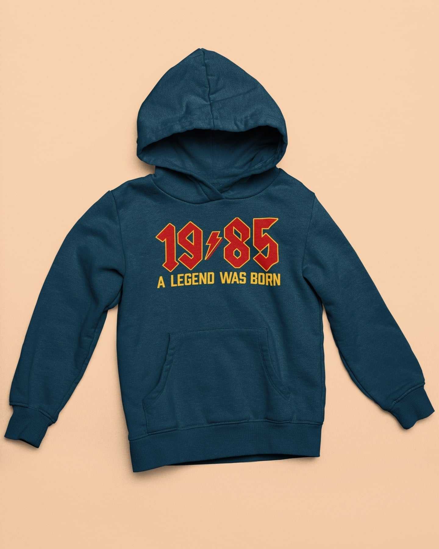 1985 A Legend Was Born 40th Birthday Hoodie For 2025 40th Rock Font ReGalaxy Tees