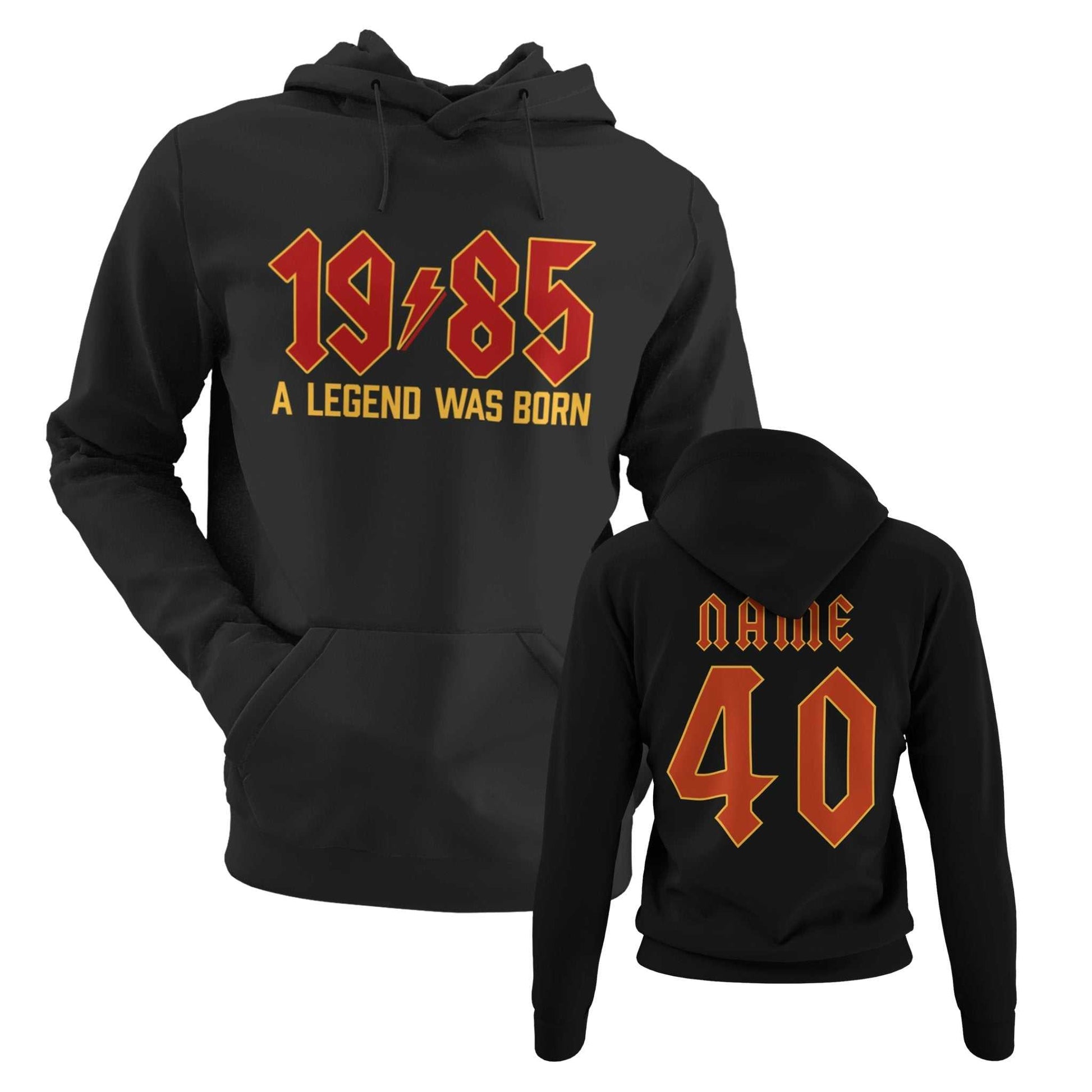 Personalised 40th GiftPersonalised 1985 A Legend Was Born 40th Birthday in 2025 Hoodie Name 