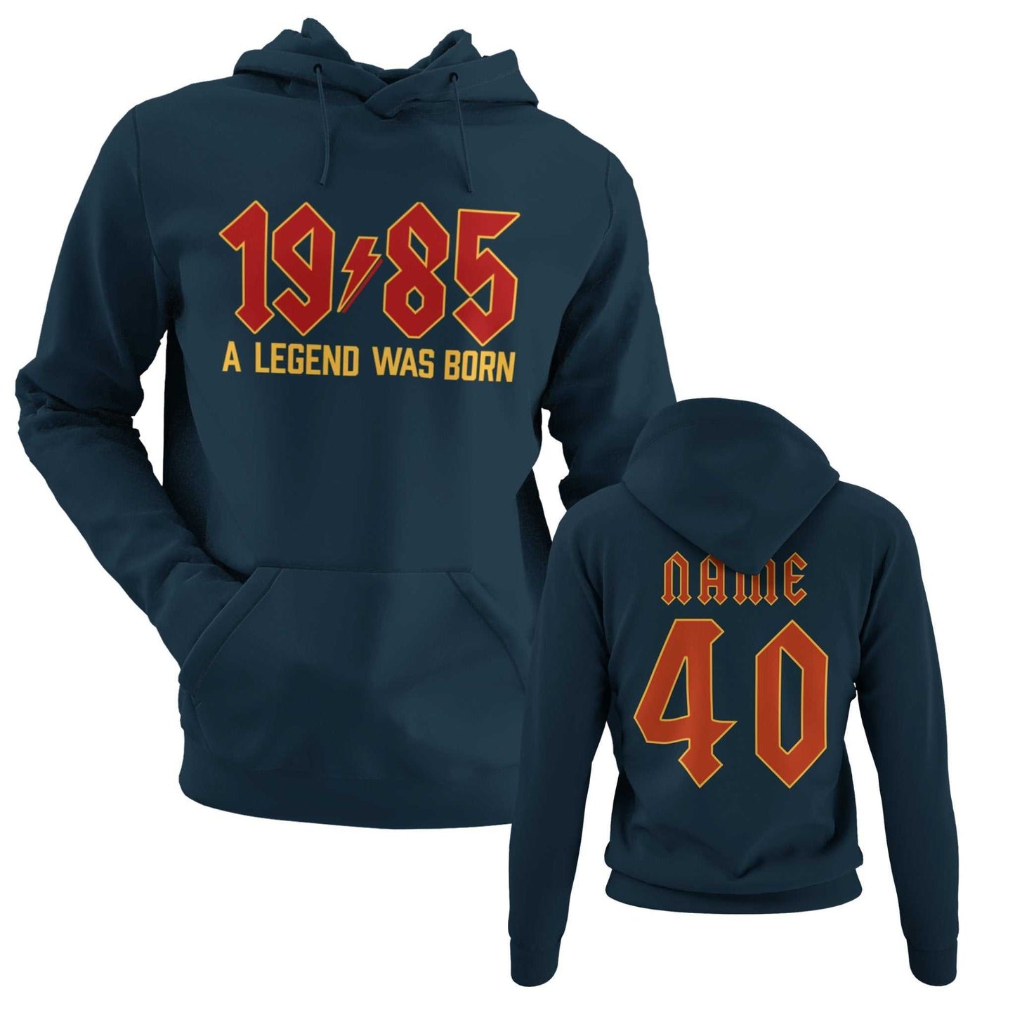 Personalised 40th GiftPersonalised 1985 A Legend Was Born 40th Birthday in 2025 Hoodie Name 