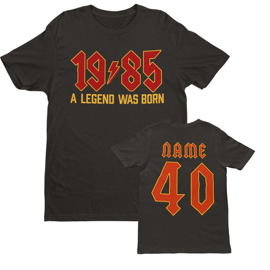 2025 Birthday PERSONALISED 40th2025 Birthday PERSONALISED 40th T Shirt 1985 A Legend Was Born With Ba