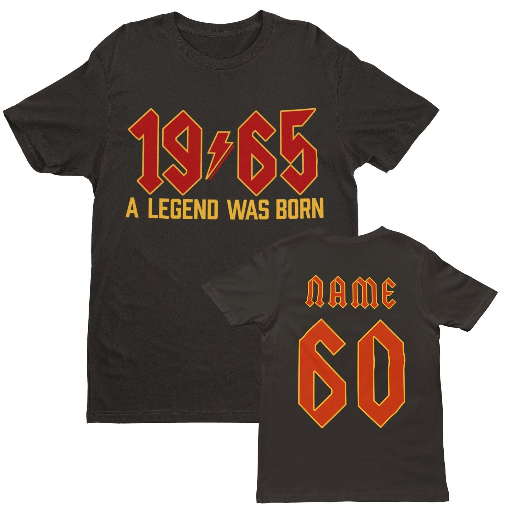 2025 Birthday PERSONALISED 60th T Shirt 1965 A Legend Was Born With BaGalaxy Tees