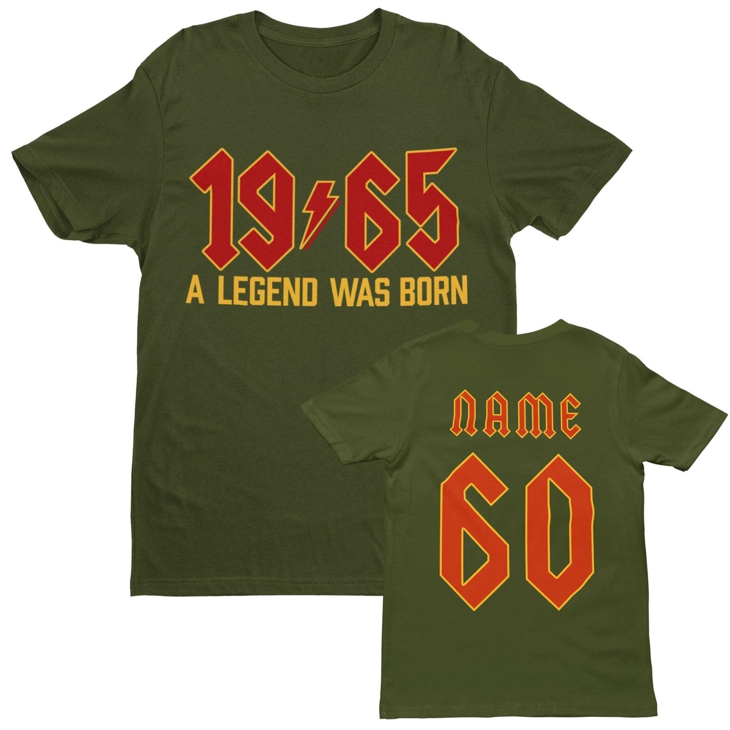 2025 Birthday PERSONALISED 60th T Shirt 1965 A Legend Was Born With BaGalaxy Tees