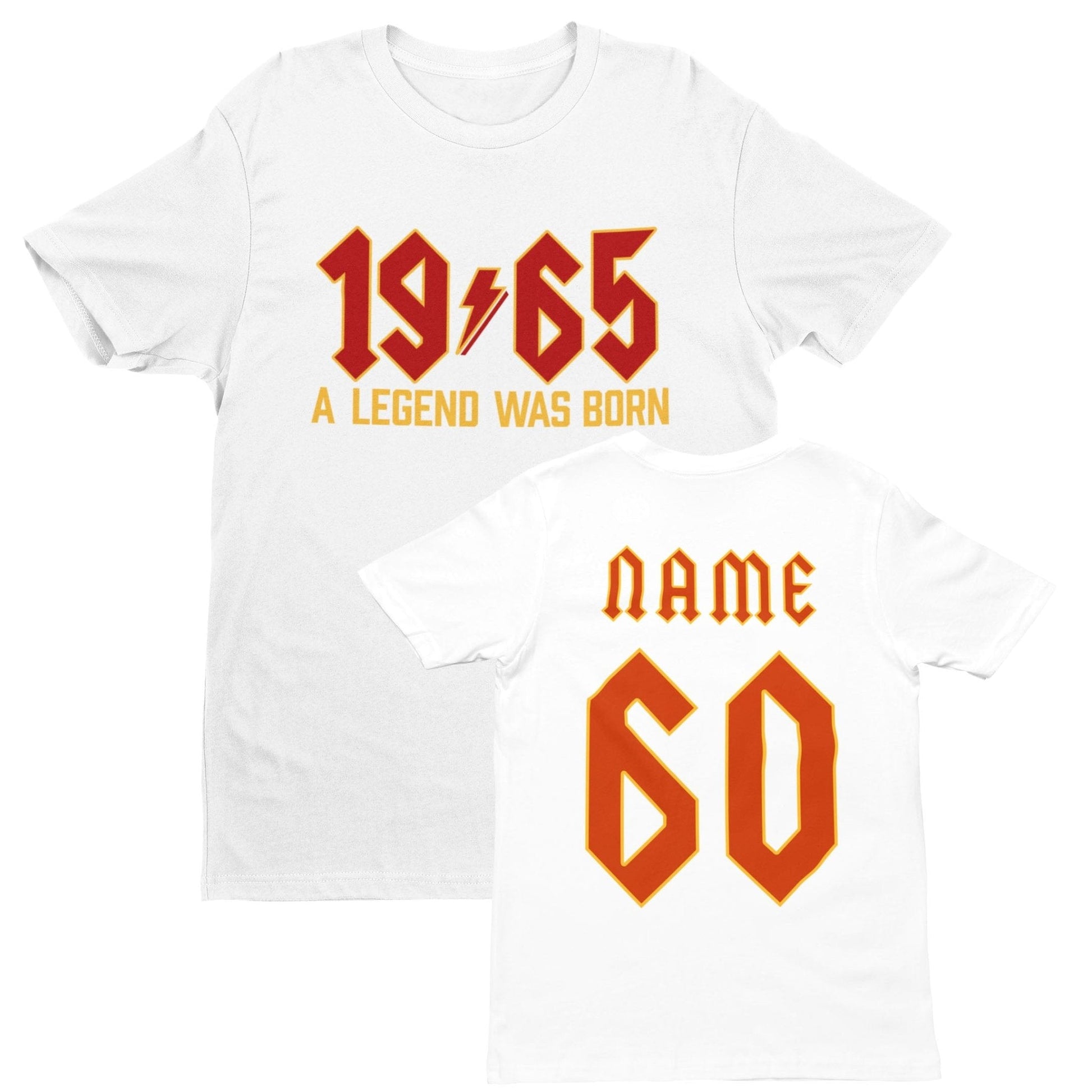 2025 Birthday PERSONALISED 60th T Shirt 1965 A Legend Was Born With BaGalaxy Tees