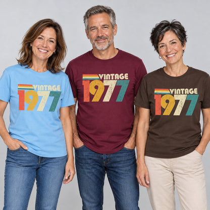Vintage 1977 50th Birthday T-Shirt for 2027