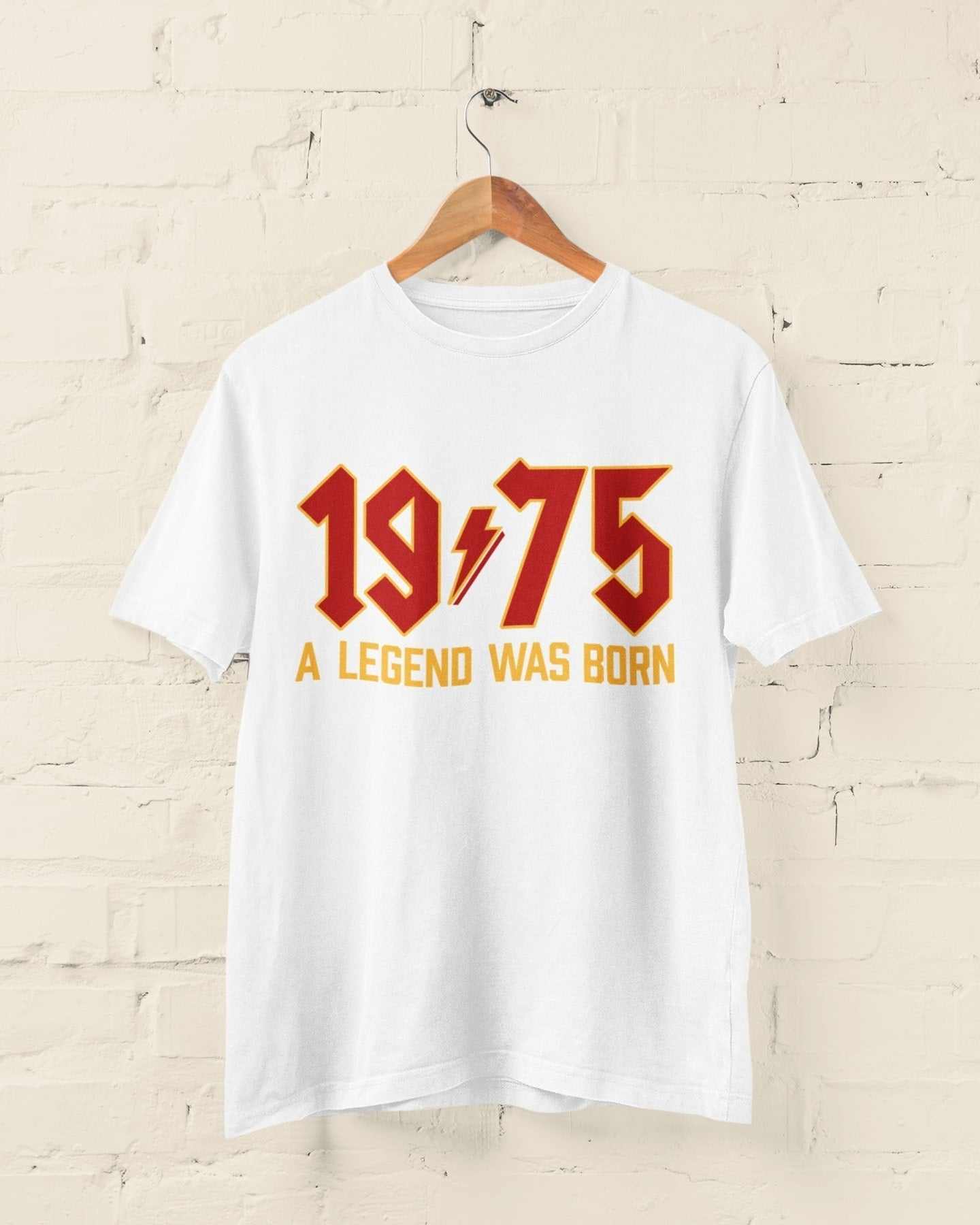 50th Birthday T Shirt For 2025 1975 A Legend Was Born Retro Heavy MetaGalaxy Tees