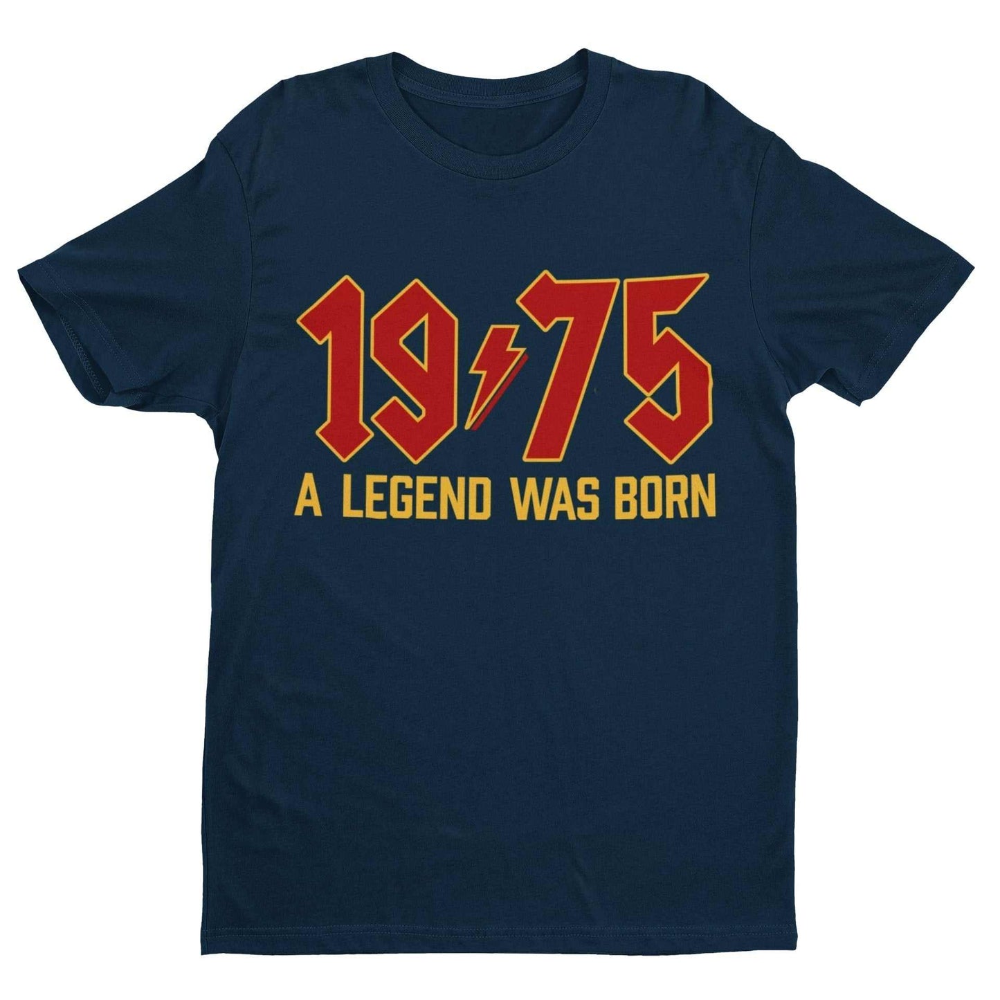 50th Birthday T Shirt For 2025 1975 A Legend Was Born Retro Heavy MetaGalaxy Tees