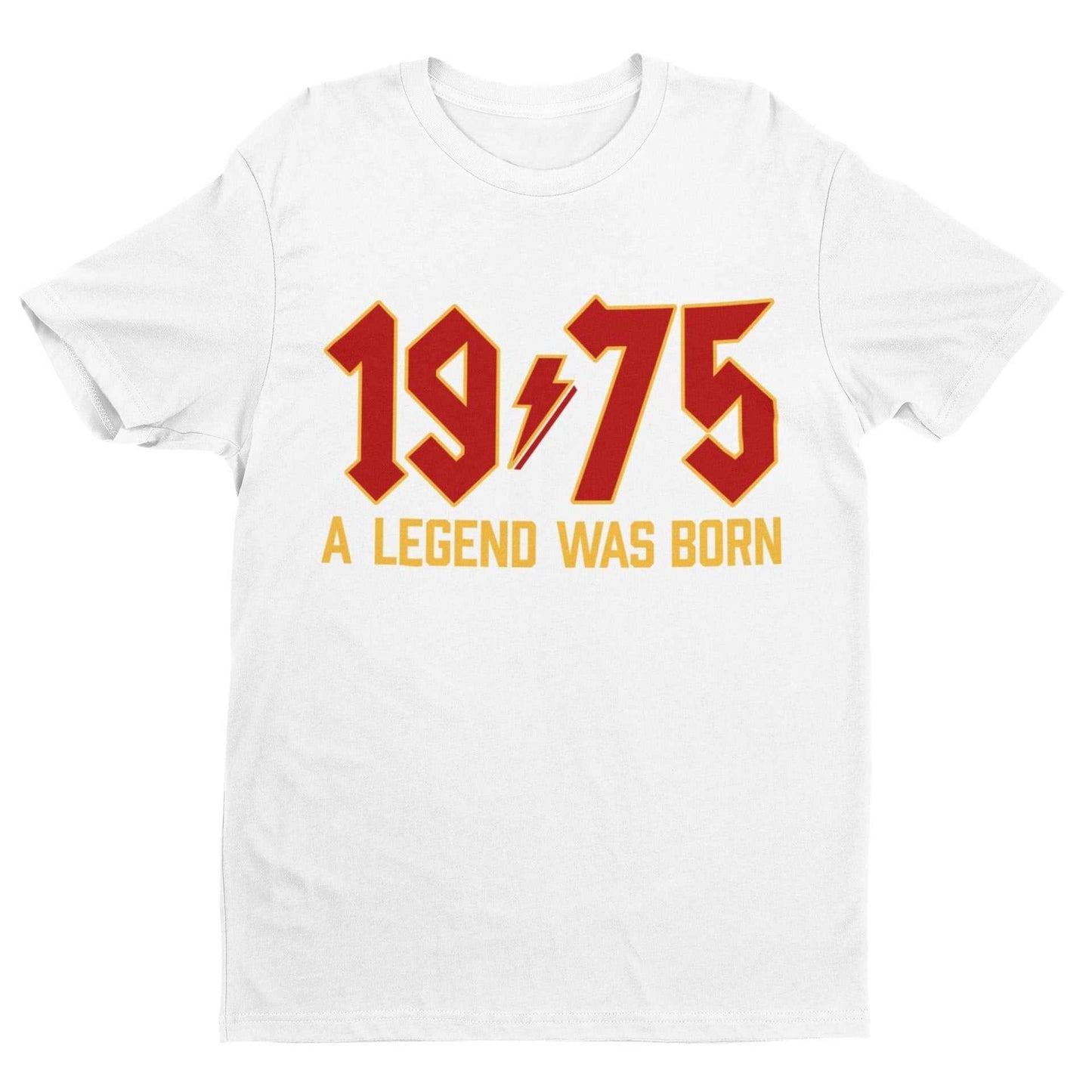 50th Birthday T Shirt For 2025 1975 A Legend Was Born Retro Heavy MetaGalaxy Tees