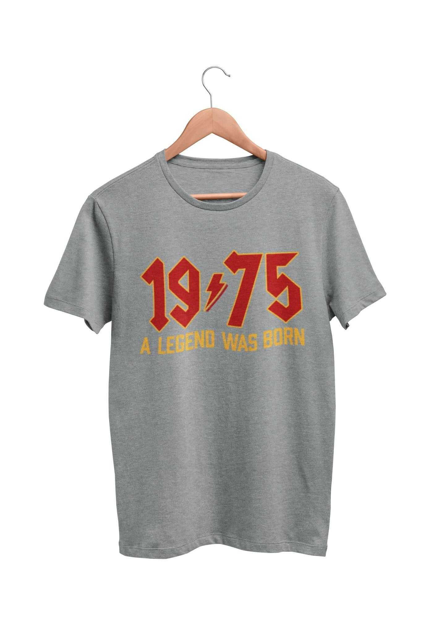 50th Birthday T Shirt For 2025 1975 A Legend Was Born Retro Heavy MetaGalaxy Tees