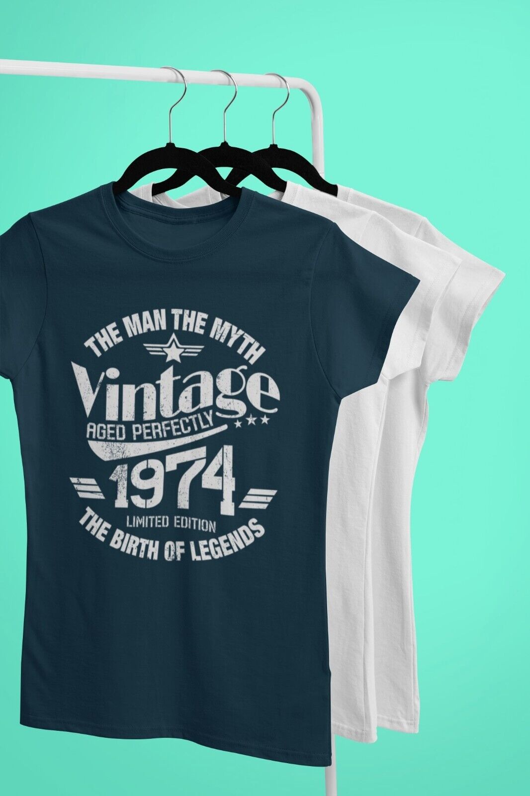 50th Birthday in 2024 T Shirt Vintage 1974 The Man Myth Legend  ClassiGalaxy Tees