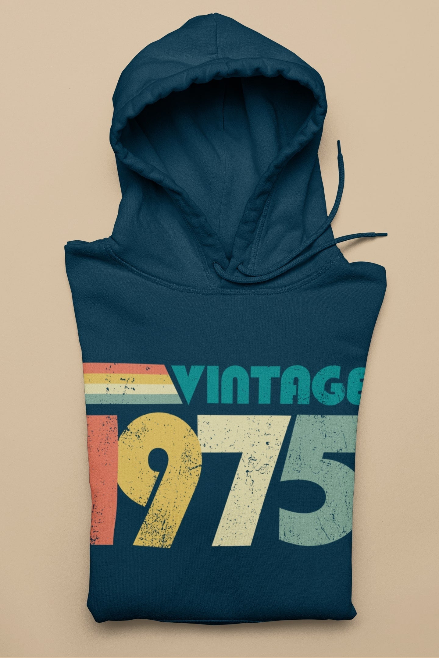 50th Birthday in 2025 Hoodie Vintage 1975 Retro Design Gift Idea Born Galaxy Tees