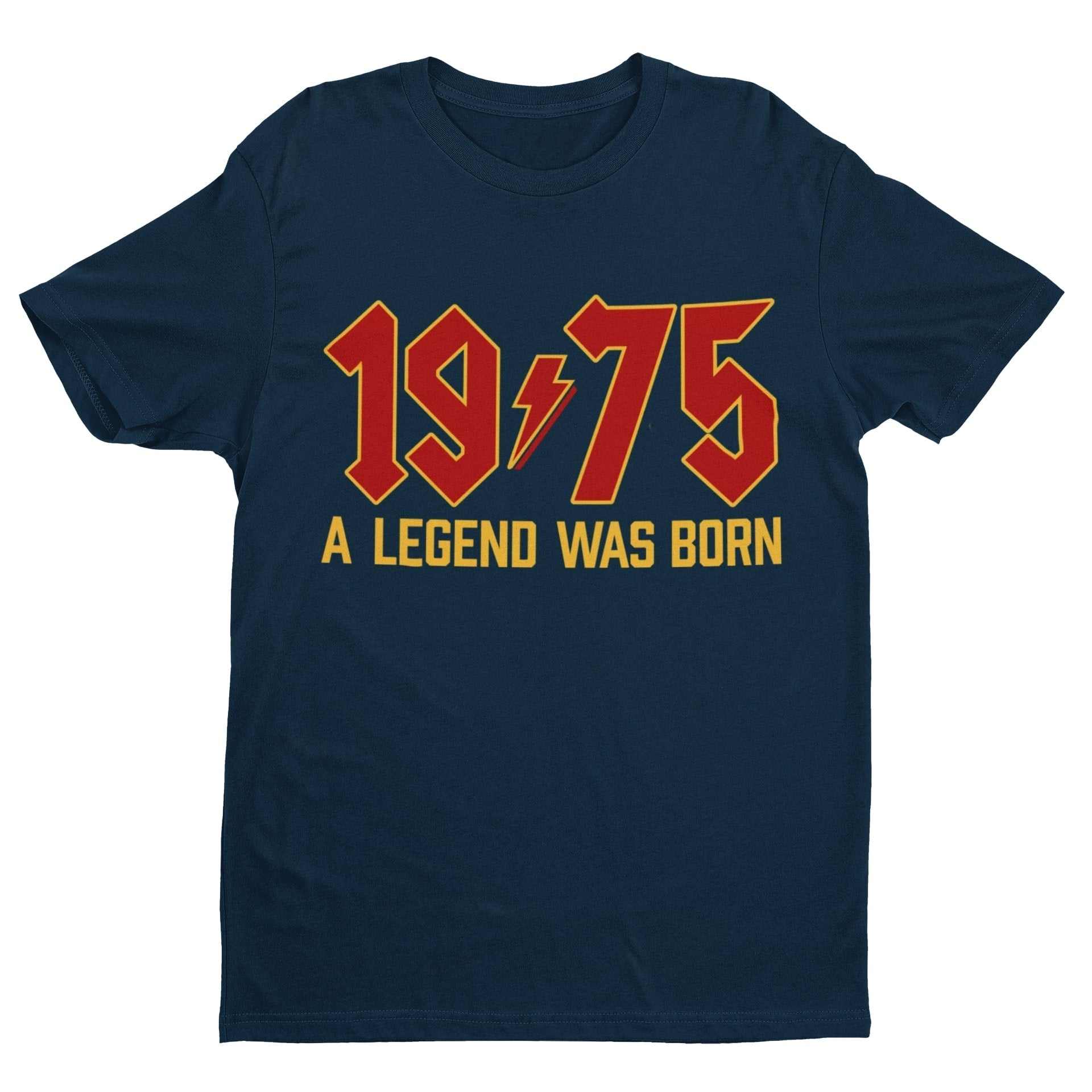 50th birthday50th Birthday T Shirt For 2025 1975 A Legend Was Born Retro Heavy Meta