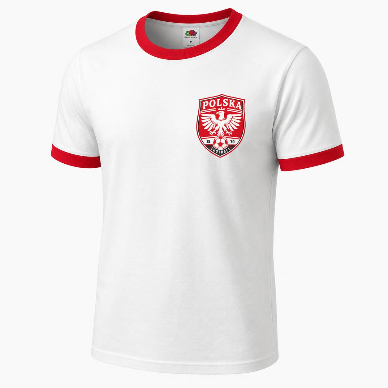 Galaxy Tees Retro Poland Ringer T-Shirt Country Colour Contrast Tee - Galaxy Tees