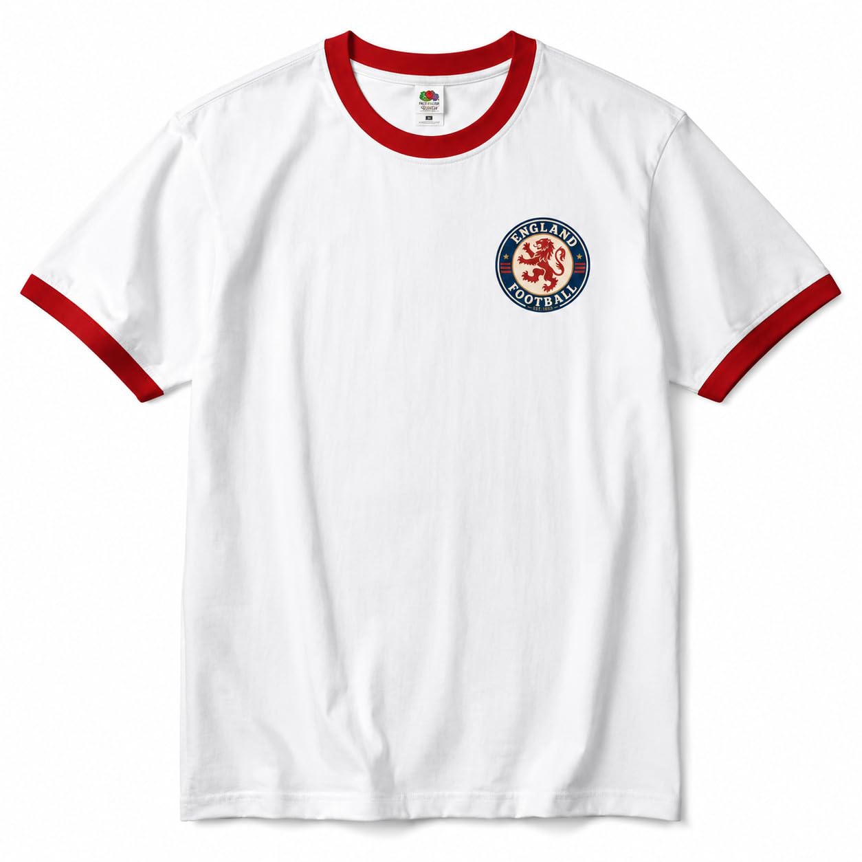 Galaxy Tees Retro England Ringer T-Shirt Country Colour Contrast Tee - Galaxy Tees