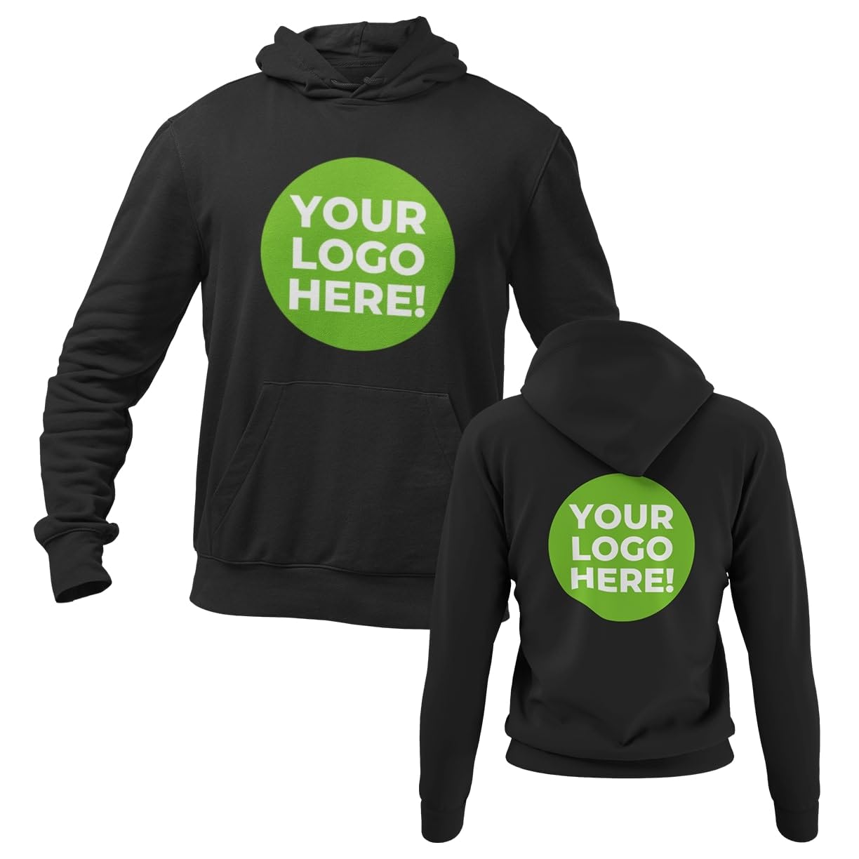 Galaxy Tees Unisex Custom Printed Hoodie with Image and/or Text - Front, Back, or Both - Galaxy Tees