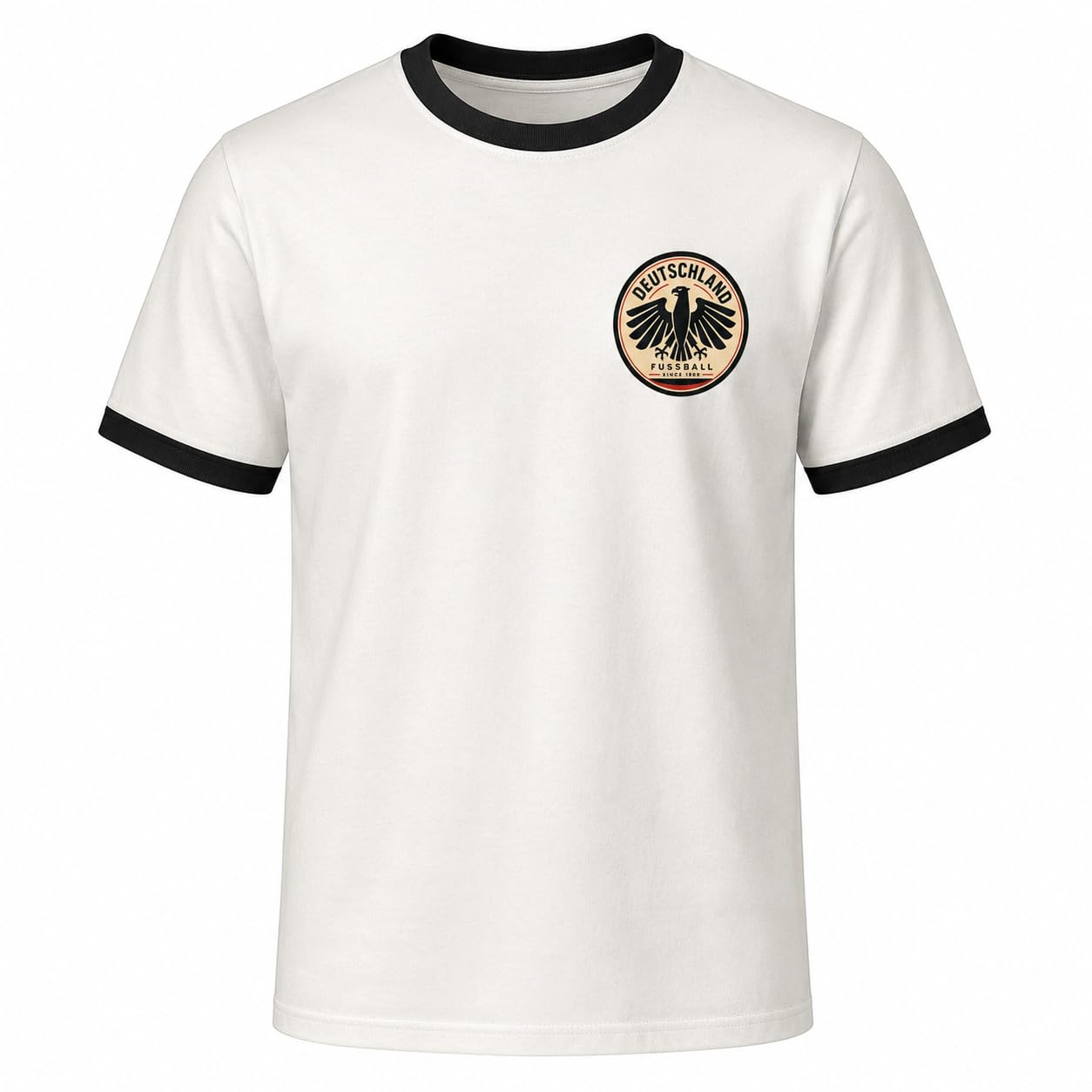 Galaxy Tees Retro Germany Ringer T-Shirt Country Colour Contrast Tee - Galaxy Tees