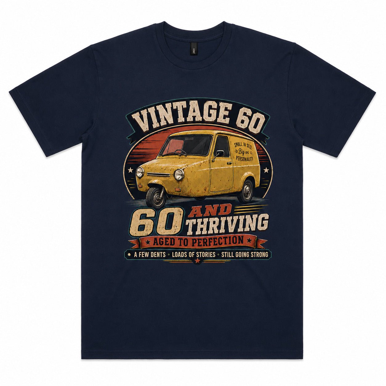 60 and Thriving T-Shirt, Funny 60th Birthday Retro Van Gift Tee