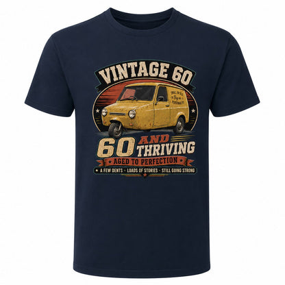 60 and Thriving T-Shirt, Funny 60th Birthday Retro Van Gift Tee
