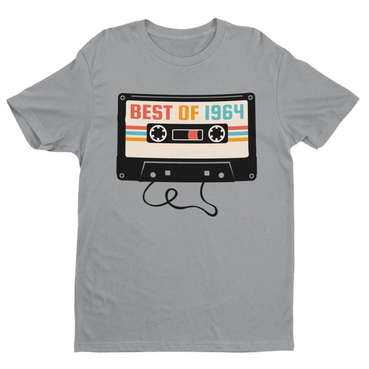 60th Birthday in 2024 T Shirt Funny Best of 1964 Retro Cassette Tape GGalaxy Tees