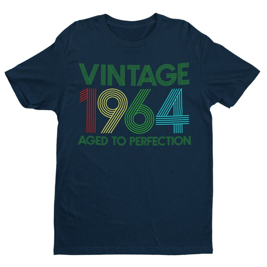 60th Birthday in 2024 T Shirt Vintage 1964 Aged To Perfection Gift IdeGalaxy Tees