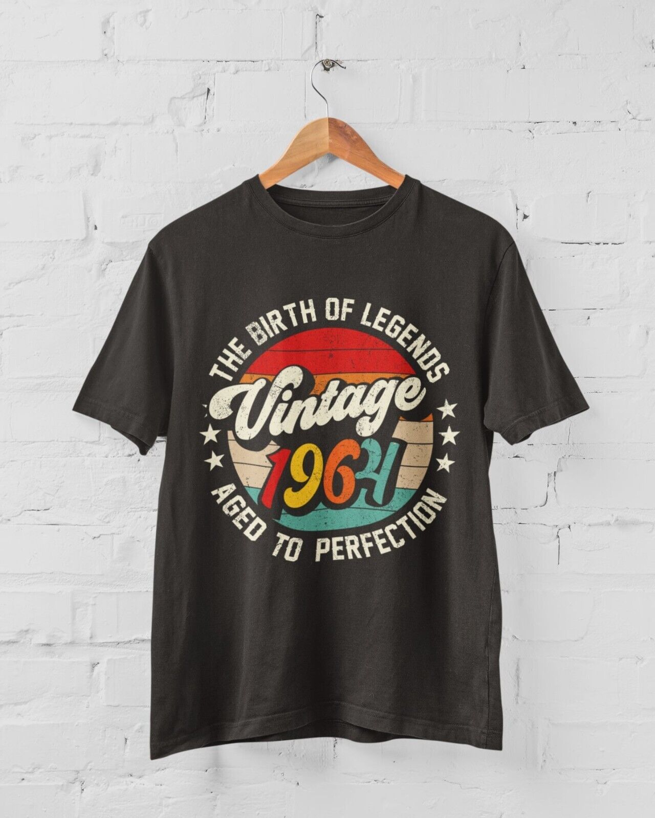 60th Birthday in 2024 T Shirt Vintage 1964 Birth Of Legends Aged To PeGalaxy Tees