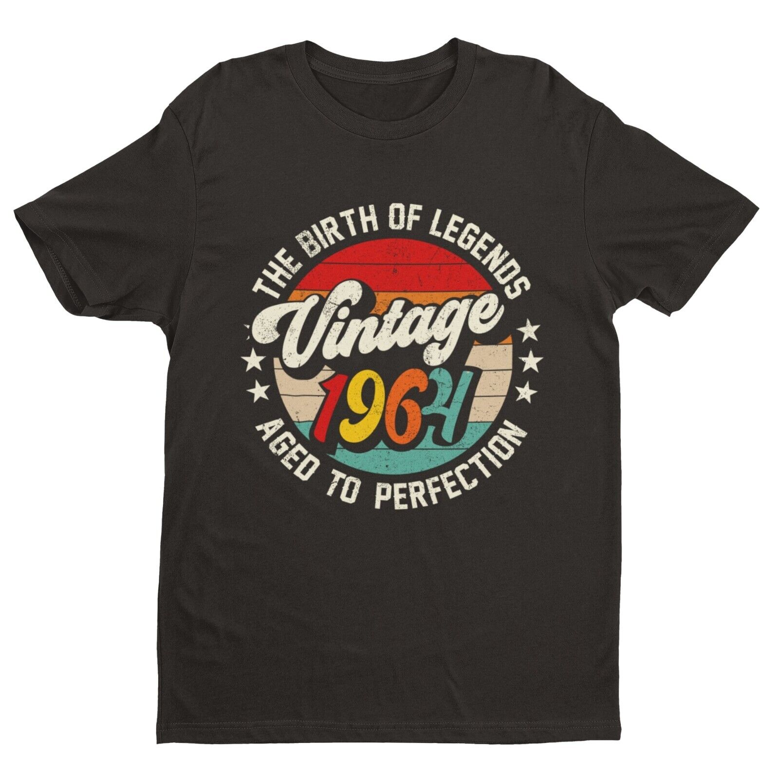 60th Birthday in 2024 T Shirt Vintage 1964 Birth Of Legends Aged To PeGalaxy Tees