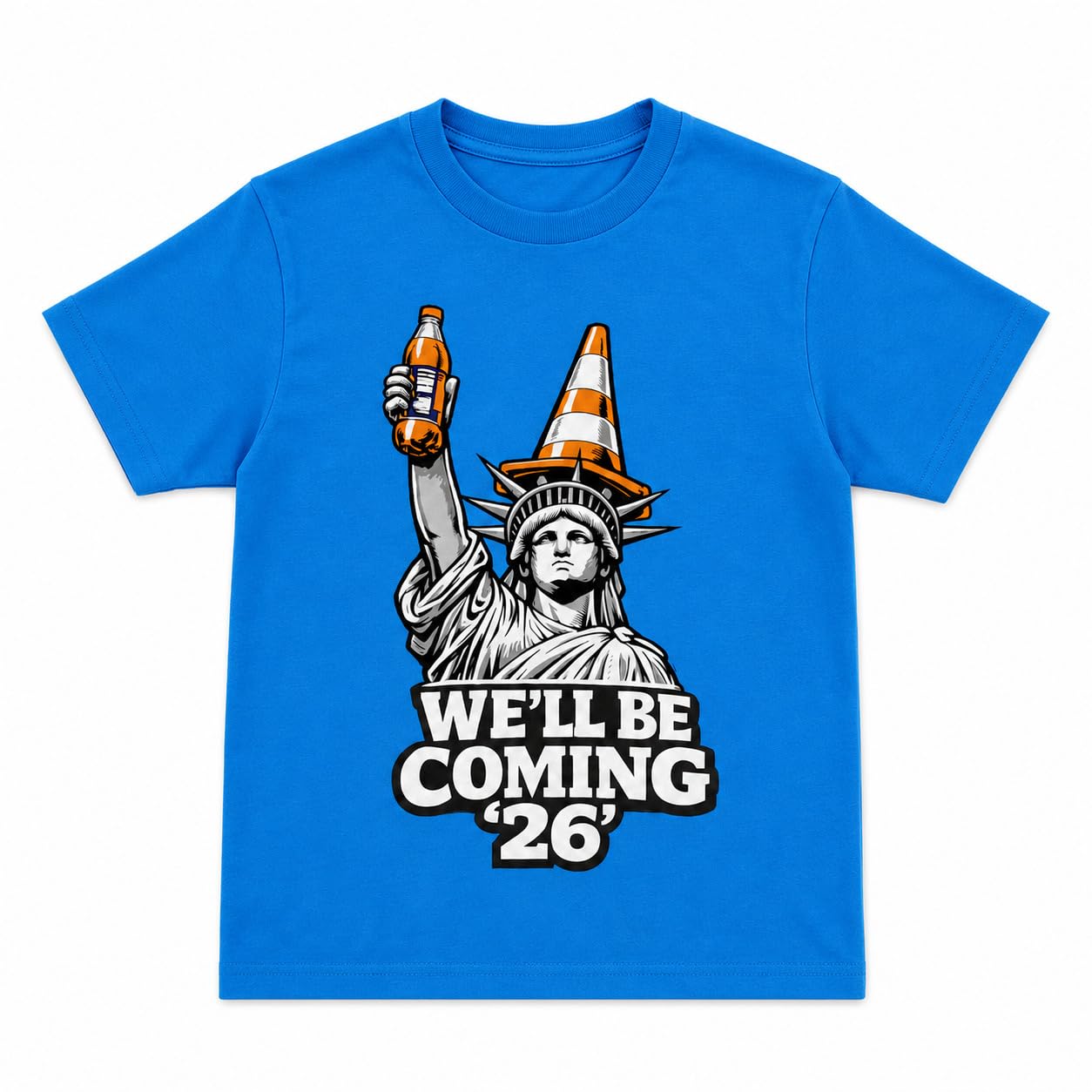Kids Scotland 2026 Football T-Shirt, We’ll Be Coming Graphic T-Shirt, Children’s Scotland Fan Match Day Top - Galaxy Tees