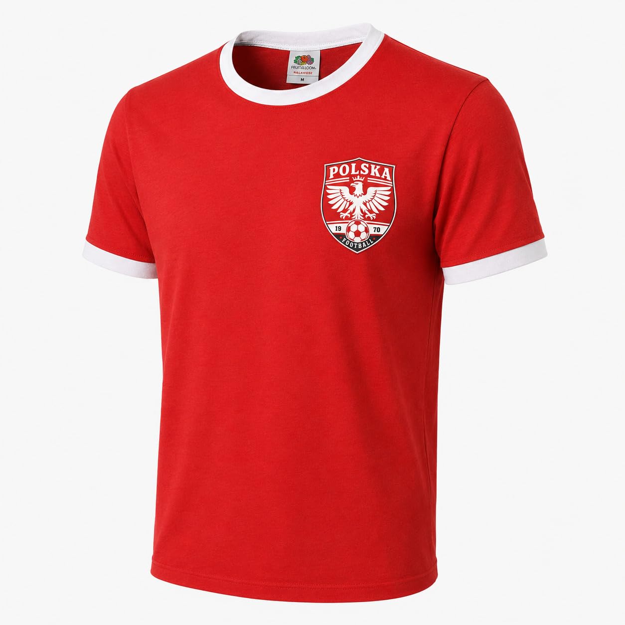 Galaxy Tees Retro Poland Ringer T-Shirt Country Colour Contrast Tee
