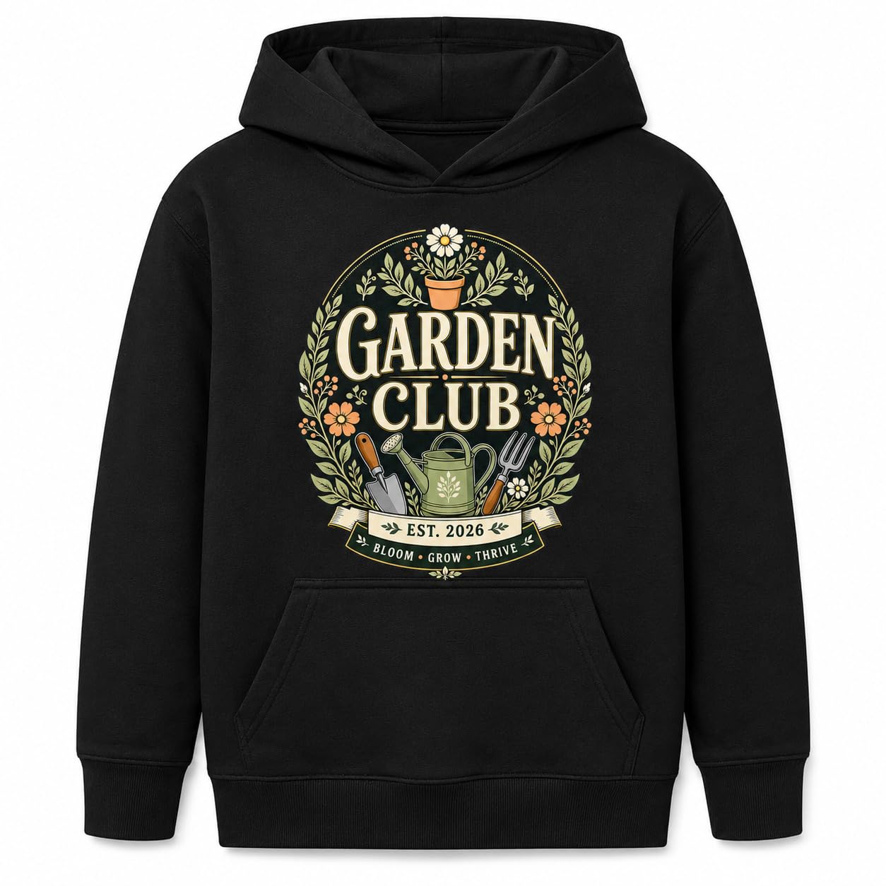 Kids Garden Club Hoodie Vintage Gardening Gift Boys Girls Little Gardener Plant Lover Sweatshirt - Galaxy Tees
