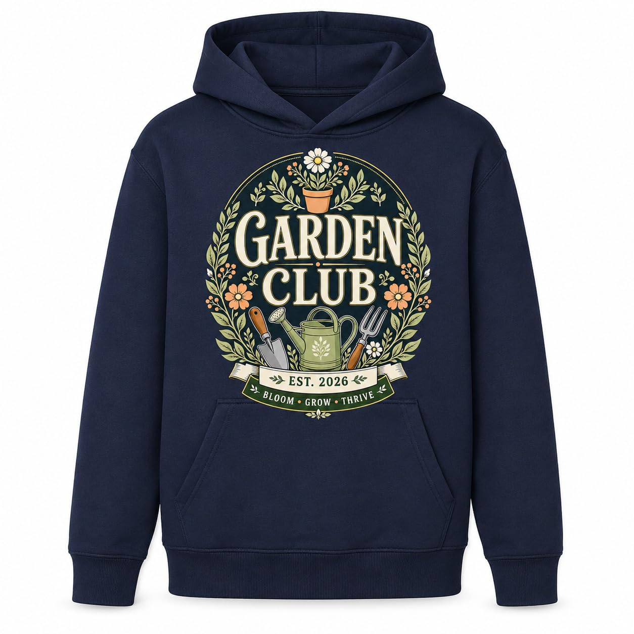 Kids Garden Club Hoodie Vintage Gardening Gift Boys Girls Little Gardener Plant Lover Sweatshirt