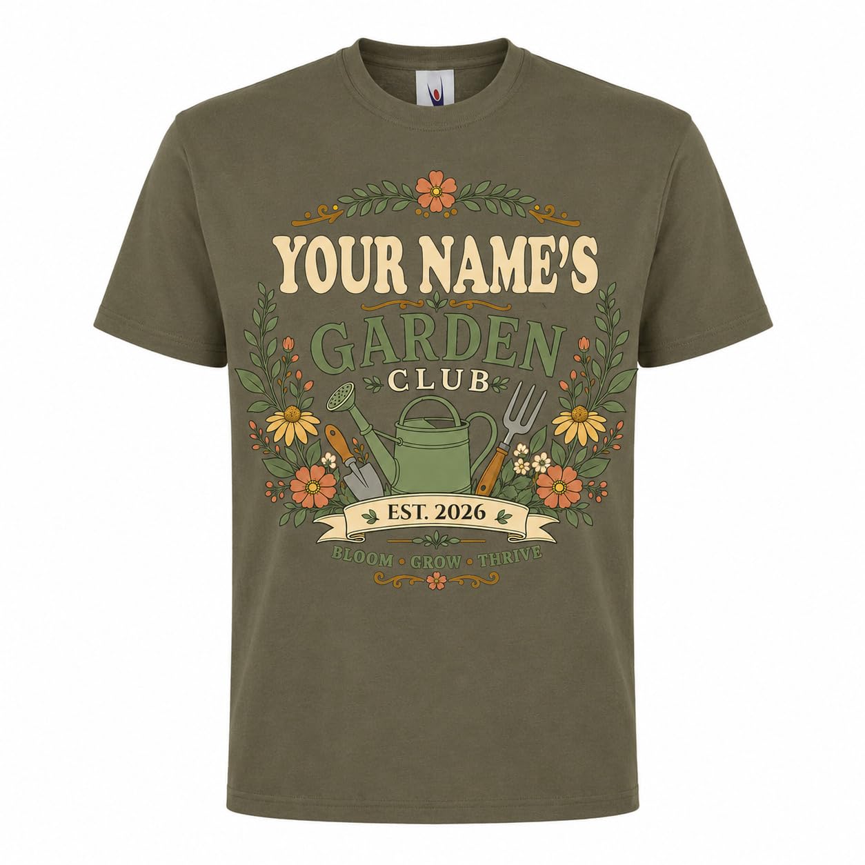 Personalised Garden Club T-Shirt Men’s Gardening Gift Custom Name Year Gardener Plant Lover T-Shirt - Galaxy Tees