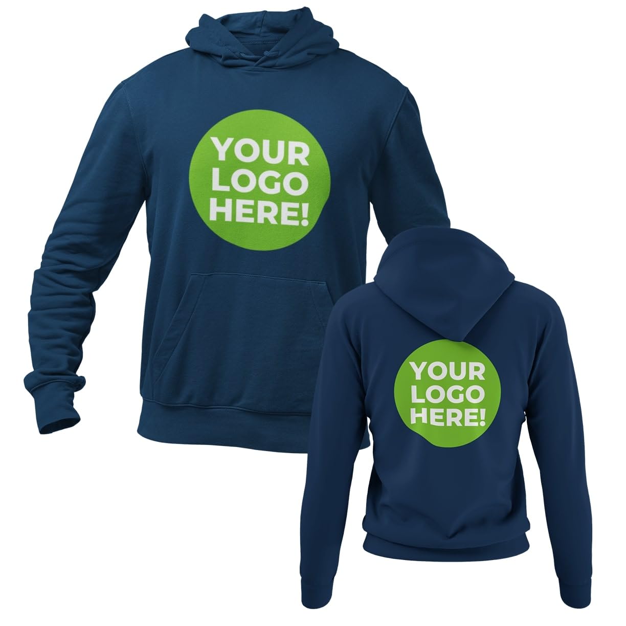 Galaxy Tees Unisex Custom Printed Hoodie with Image and/or Text - Front, Back, or Both - Galaxy Tees