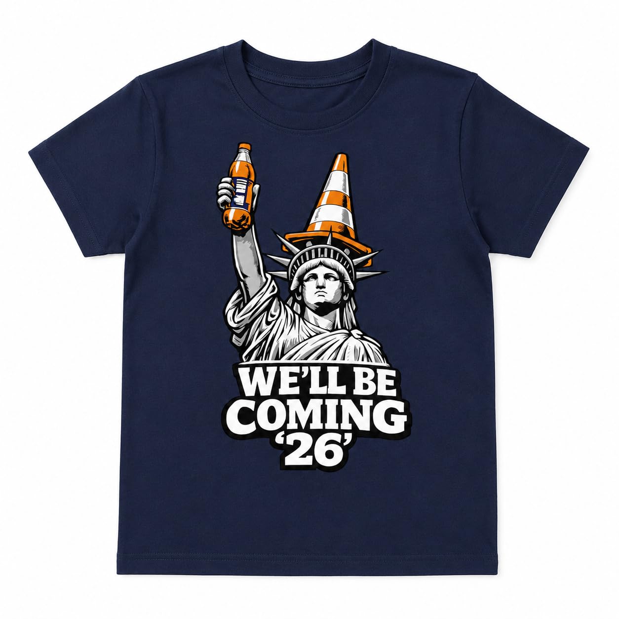 Kids Scotland 2026 Football T-Shirt, We’ll Be Coming Graphic T-Shirt, Children’s Scotland Fan Match Day Top - Galaxy Tees