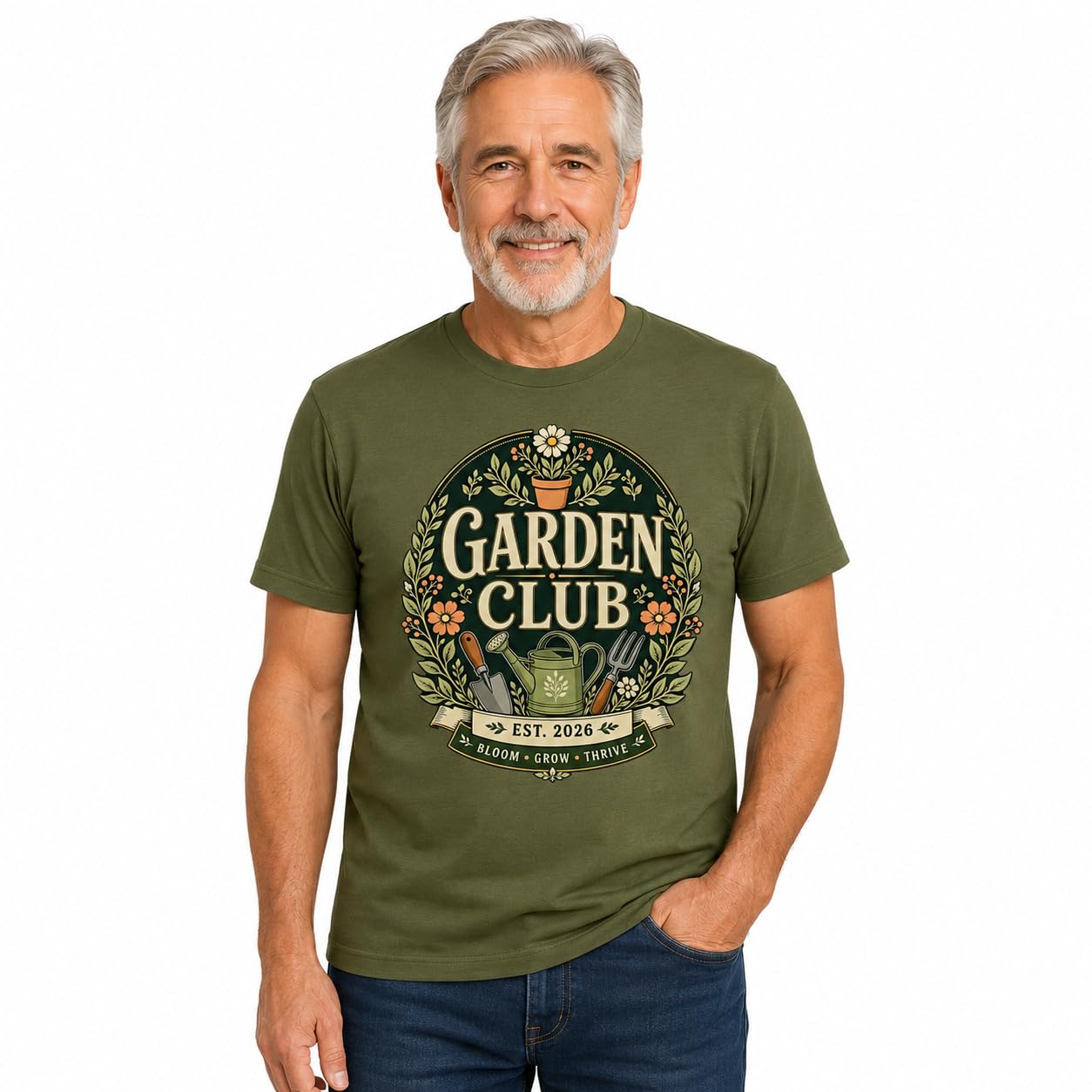 Men's Garden Club T-Shirt Vintage Gardening Gift T-Shirt Gardener Allotment Plant Lover Top - Galaxy Tees