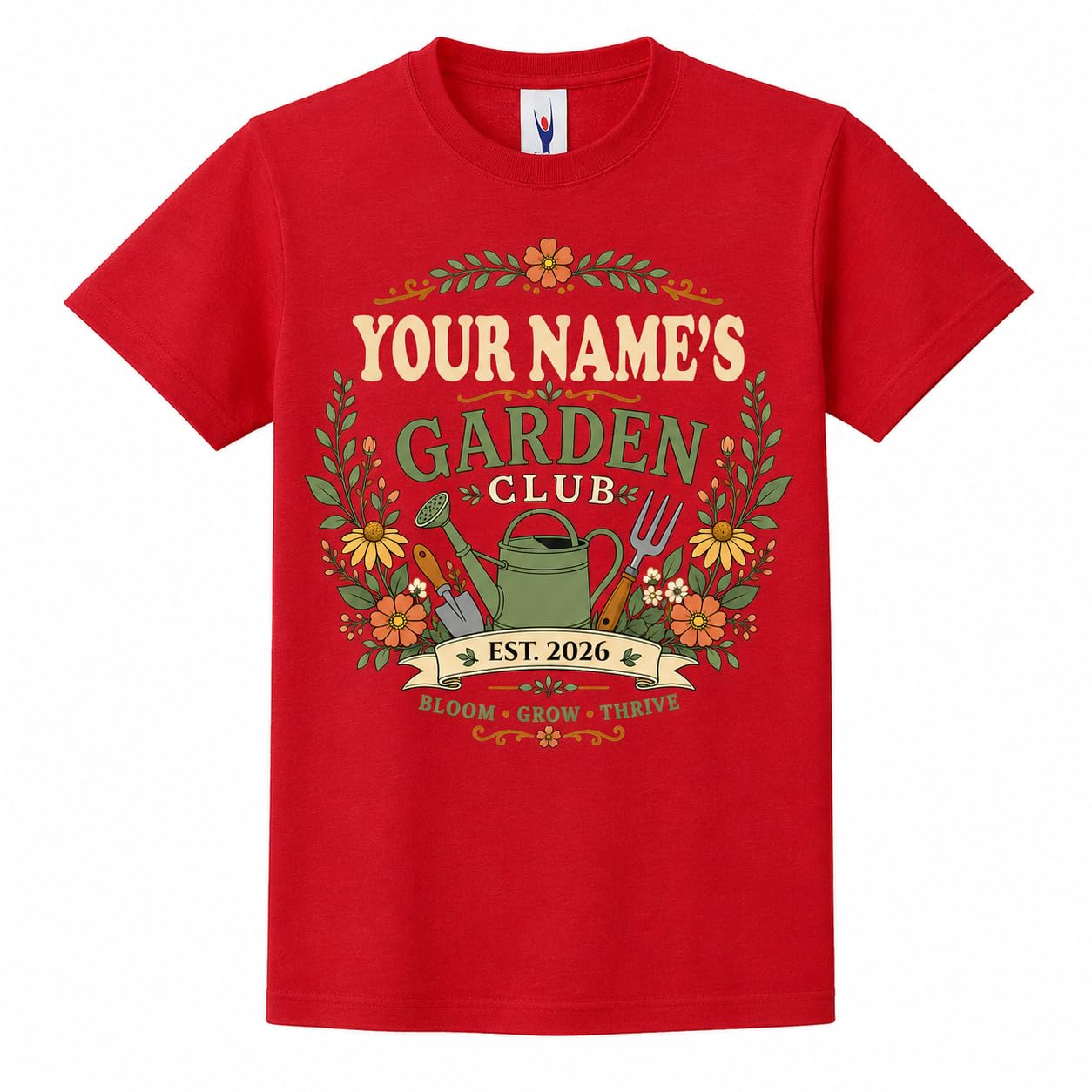 Kids Personalised Garden Club T-Shirt Custom Name Year Gardening Gift Boys Girls Little Gardener T-Shirt - Galaxy Tees